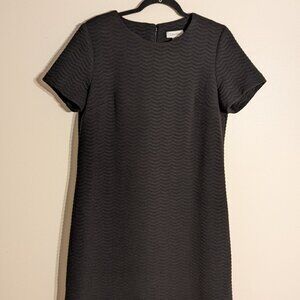 Calvin Klein Short sleeve Black Patterned Dress